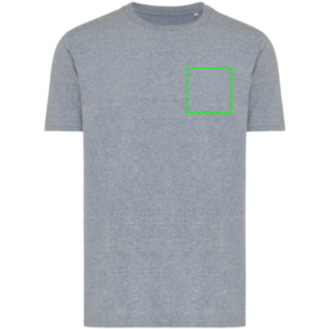 IQONIQ Brett T-Shirt aus recycelter Baumwolle light heather navy bedrucken, Art.-Nr. T9107.043.XXXL