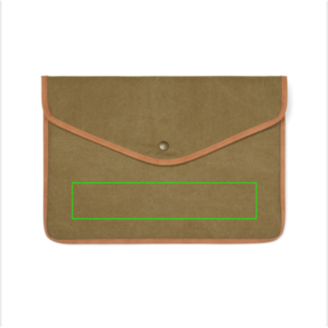 VINGA Bosler 14" Laptop-Tasche aus GRS recyceltem Canvas grün bedrucken, Art.-Nr. V7880307 VINGA Bosler 14" Laptop-Tasche aus GRS recyceltem Canvas grün bedrucken, Art.-Nr. V7880307