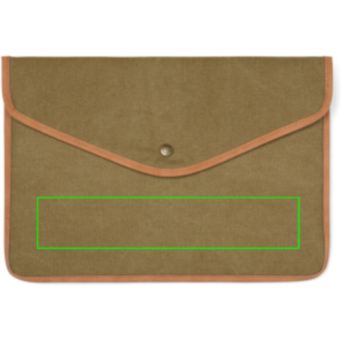 VINGA Bosler 16" Laptop-Tasche aus GRS recyceltem Canvas grün bedrucken, Art.-Nr. V7880407