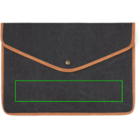 VINGA Bosler 16" Laptop-Tasche aus GRS recyceltem Canvas schwarz bedrucken, Art.-Nr. V7880401 VINGA Bosler 16" Laptop-Tasche aus GRS recyceltem Canvas schwarz bedrucken, Art.-Nr. V7880401