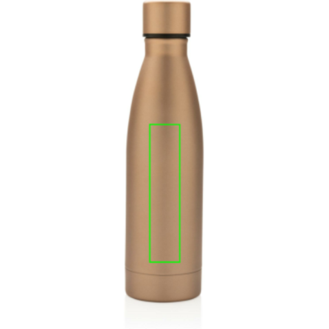 RCS recycelte Stainless Steel Solid Vakuum-Flasche gold bedrucken, Art.-Nr. P433.278