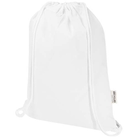 Oregon Blend 140 g/m² GRS-recycelter Turnbeutel 5 L, weiss bedrucken, Art.-Nr. 12076101