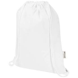 Oregon Blend 140 g/m² GRS-recycelter Turnbeutel 5 L, weiss bedrucken, Art.-Nr. 12076101 Oregon Blend 140 g/m² GRS-recycelter Turnbeutel 5 L, weiss bedrucken, Art.-Nr. 12076101