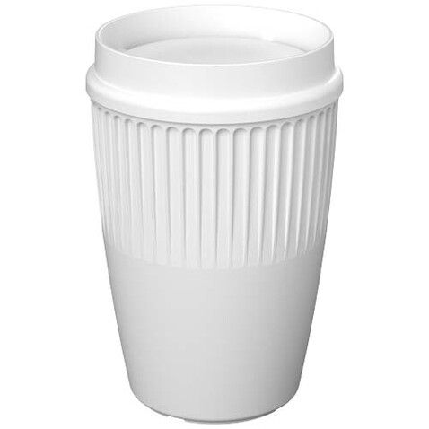 Cirrus 350 ml Becher mit 360°-Deckel, weiss bedrucken, Art.-Nr. 21046201