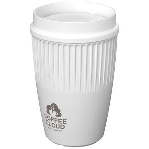 Cirrus 350 ml Becher mit 360°-Deckel, weiss bedrucken, Art.-Nr. 21046201