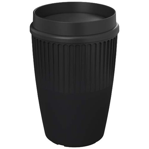Cirrus 350 ml Becher mit 360°-Deckel, schwarz bedrucken, Art.-Nr. 21046290