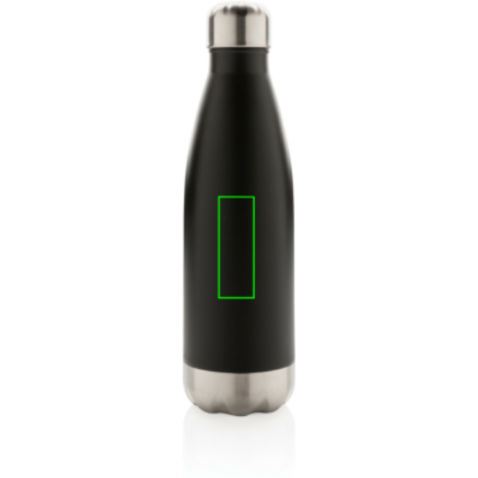 Vakuumisolierte Stainless Steel Flasche schwarz bedrucken, Art.-Nr. P436.491