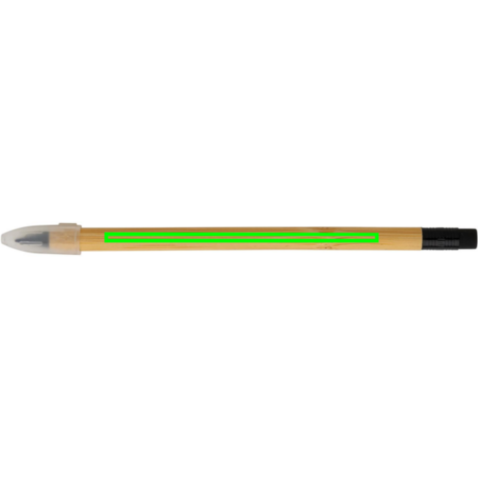 Bambus Infinity-Stift mit Radiergummi braun bedrucken, Art.-Nr. P611.099