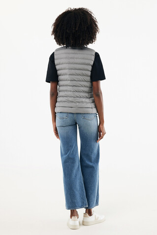 IQONIQ Meru Damen Bodywarmer aus recyceltem Polyester Silbergrau bedrucken, Art.-Nr. T4702.035.XS