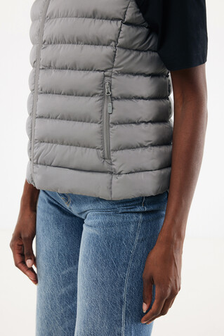 IQONIQ Meru Damen Bodywarmer aus recyceltem Polyester Silbergrau bedrucken, Art.-Nr. T4702.035.XS