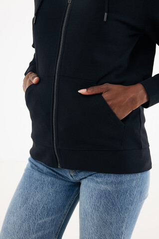 IQONIQ Abisko Zip-Kapuzenpullover aus recycelter Baumwolle schwarz bedrucken, Art.-Nr. T9600.001.XXL