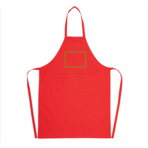 Impact AWARE™ recycelte Baumwollschürze 180gr rot bedrucken, Art.-Nr. P262.844