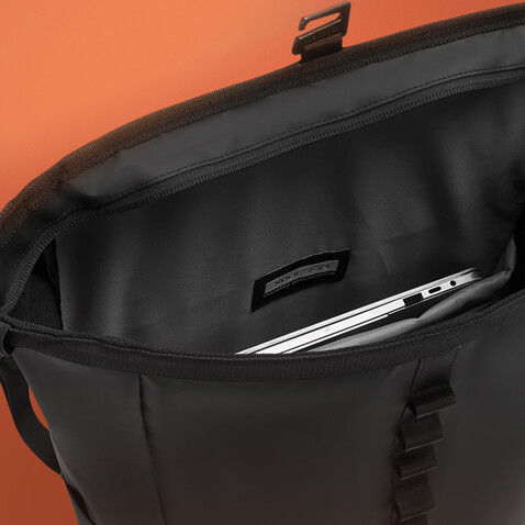 Urban wasserabweisender Fahrrad-Rucksack schwarz, grau bedrucken, Art.-Nr. P706.3101