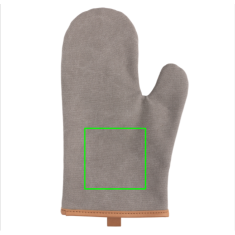 Deluxe Canvas Ofenhandschuh grau bedrucken, Art.-Nr. P262.832