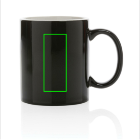 Basic Keramiktasse, 350ml schwarz bedrucken, Art.-Nr. P434.011