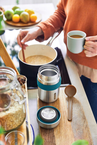 Black+Blum Food Flask 400ml turkis bedrucken, Art.-Nr. P439.0533