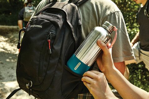 Black+Blum Explorer isolierte Wasserflasche groß, 850ml turkis bedrucken, Art.-Nr. P439.1333