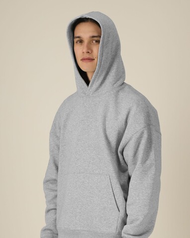 Chaser - Der Relaxed Unisex-Hoodie - Heather Grey - XXS bedrucken, Art.-Nr. STSU077C2502S