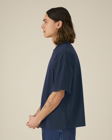 Asher - Das schwere Boxy Unisex-T-Shirt - French Navy - XL bedrucken, Art.-Nr. STTU078C7271X