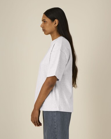 Asher - Das schwere Boxy Unisex-T-Shirt - Cool Heather Grey - 3XL bedrucken, Art.-Nr. STTU078C1463X