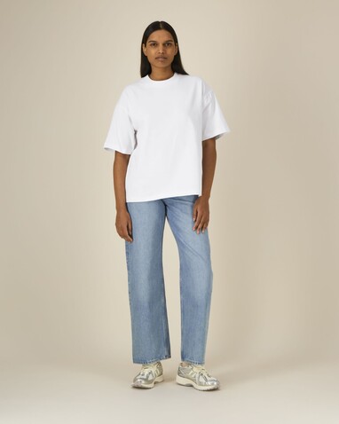 Asher - Das schwere Boxy Unisex-T-Shirt - White - XL bedrucken, Art.-Nr. STTU078C0011X
