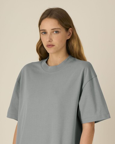 Asher - Das schwere Boxy Unisex-T-Shirt - Misty Grey - S bedrucken, Art.-Nr. STTU078C1381S