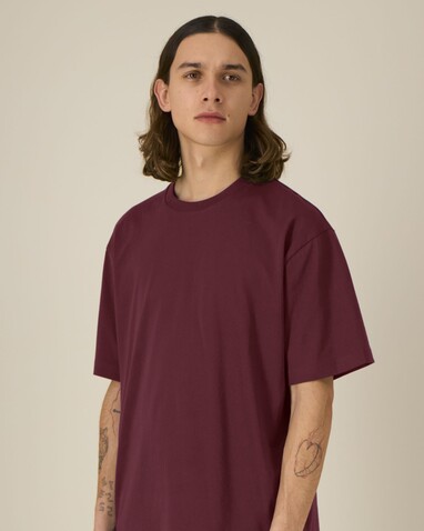 Breezer - Das Relaxed Unisex-T-Shirt - Burgundy - XXL bedrucken, Art.-Nr. STTU964C2442X
