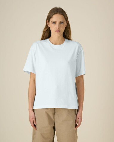 Breezer - Das Relaxed Unisex-T-Shirt - Blue Ice - XXL bedrucken, Art.-Nr. STTU964C7282X