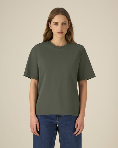 Breezer - Das Relaxed Unisex-T-Shirt - Khaki - XL bedrucken, Art.-Nr. STTU964C2231X