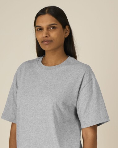 Breezer - Das Relaxed Unisex-T-Shirt - Heather Grey - S bedrucken, Art.-Nr. STTU964C2501S
