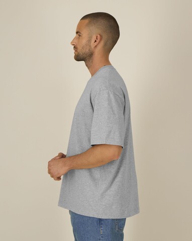 Breezer - Das Relaxed Unisex-T-Shirt - Heather Grey - XL bedrucken, Art.-Nr. STTU964C2501X