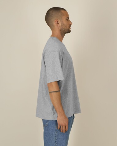 Breezer - Das Relaxed Unisex-T-Shirt - Heather Grey - XL bedrucken, Art.-Nr. STTU964C2501X