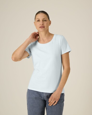 Stella Expresser 2.0 - Das Fitted Damen-T-Shirt - Blue Ice - L bedrucken, Art.-Nr. STTW079C7281L