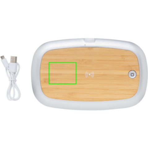 Rena UV-C Sterilisations-Box mit 5W Wireless Charger grau bedrucken, Art.-Nr. P301.132
