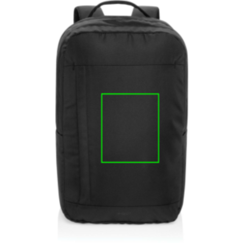Swiss Peak Aware™ Edin 100% RPET 15,6&quot; Laptop Rucksack schwarz bedrucken, Art.-Nr. P763.4801