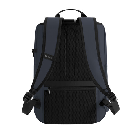 Urban wasserabweisender Anti-Diebstahl Rucksack navy blau, schwarz bedrucken, Art.-Nr. P706.2825