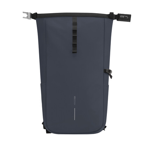 Urban wasserabweisender Anti-Diebstahl Rucksack navy blau, schwarz bedrucken, Art.-Nr. P706.2825