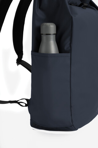 Urban wasserabweisender Anti-Diebstahl Rucksack navy blau, schwarz bedrucken, Art.-Nr. P706.2825