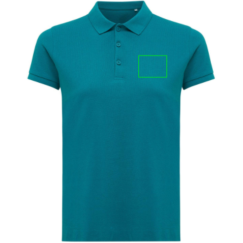 IQONIQ Yosemite Damen Piqué-Poloshirt aus rec. Baumwolle verdigris bedrucken, Art.-Nr. T4200.009.XS