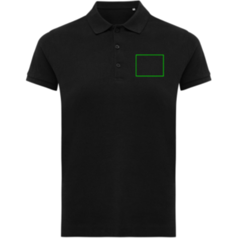 IQONIQ Yosemite Damen Piqué-Poloshirt aus rec. Baumwolle schwarz bedrucken, Art.-Nr. T4200.001.XS