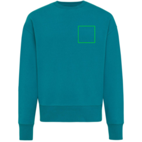 IQONIQ Kruger Relax-Rundhals-Sweater aus recycelt. Baumwolle verdigris bedrucken, Art.-Nr. T9302.009.XXL IQONIQ Kruger Relax-Rundhals-Sweater aus recycelt. Baumwolle verdigris bedrucken, Art.-Nr. T9302.009.XXL