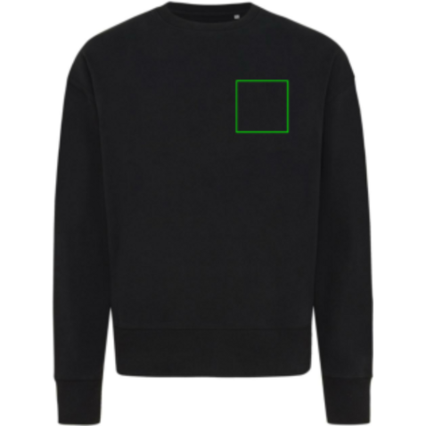 IQONIQ Kruger Relax-Rundhals-Sweater aus recycelt. Baumwolle schwarz bedrucken, Art.-Nr. T9302.001.XS IQONIQ Kruger Relax-Rundhals-Sweater aus recycelt. Baumwolle schwarz bedrucken, Art.-Nr. T9302.001.XS