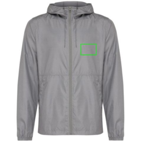 IQONIQ Logan Lightweight Jacke aus recyceltem Polyester Silbergrau bedrucken, Art.-Nr. T9701.035.XS