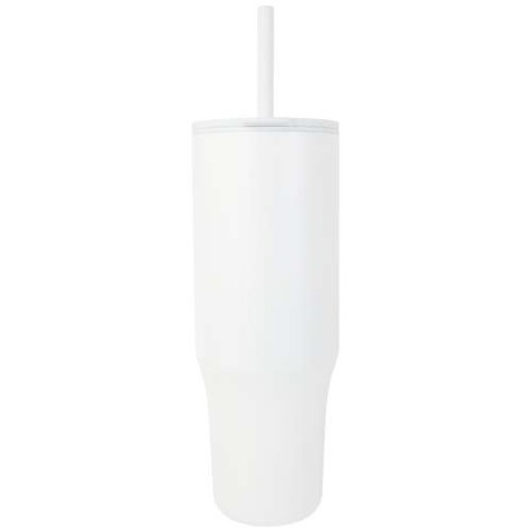 Brady 900 ml RCS-zertifizierter Isolierbecher mit Silikon Trinkhalm, weiss bedrucken, Art.-Nr. 10086701