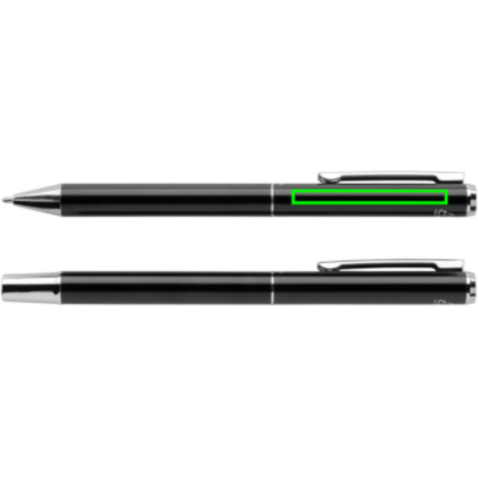 Swiss Peak Cedar Stifte-Set aus RCS recyceltem Aluminium schwarz bedrucken, Art.-Nr. P611.161
