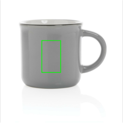 Vintage Keramiktasse, 280ml grau bedrucken, Art.-Nr. P434.032