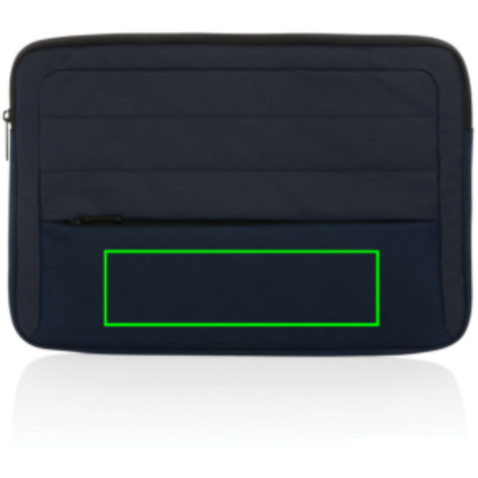 Armond AWARE™ RPET 15.6&quot; Laptop-Sleeve navy blau bedrucken, Art.-Nr. P788.155