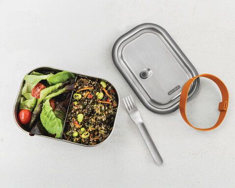 Black+Blum Stainless Steel Lunch Box groß orange bedrucken, Art.-Nr. P439.0008