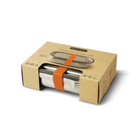 Black+Blum Stainless Steel Lunch Box groß orange bedrucken, Art.-Nr. P439.0008