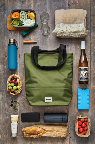 Black+Blum isolierte 16L Trage- &amp; Kühltasche Moosgrün bedrucken, Art.-Nr. P439.1934